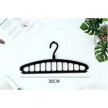 11-Slot Foldable Clothes Hanger Rack, Multi-Functional Non-Slip Plastic Portable Hanging Wardrobe Storage System, 3.2 Cubic Feet Enclosed Storage Capacity - Lightweight (1 Piece), Bedroom, Storage Rack, Home Organization - Multicolor - View 4