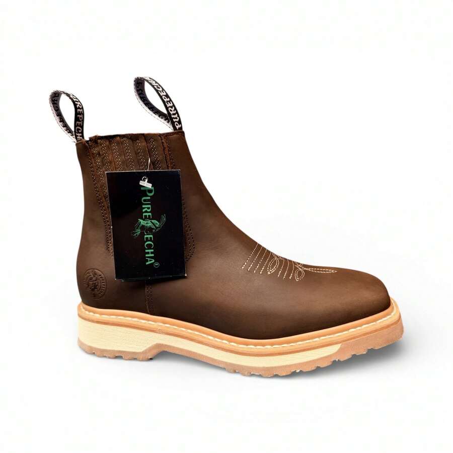 Botin Vaquero Marca Purepecha Sierra Cosido Welt Goodyear MODA - Café - Ver 1