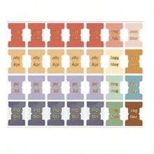 60 miếng/5 miếng nhãn dán chỉ mục, giấy ghi chú có thể viết, nhãn tháng trống, nhãn dán lập kế hoạch, thẻ đánh dấu hai mặt, nhãn sách, thẻ chú thích để đánh dấu, phân loại và lập kế hoạch. - Nhiều màu, 3-5 tờ - Xem 5