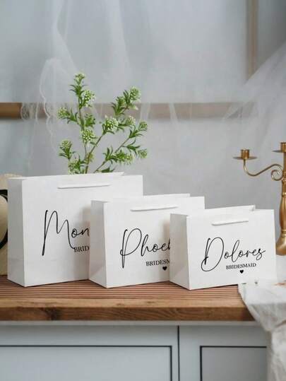 1 pungă cadou de nuntă personalizată pentru mireasă și domnișoară de onoare, pungă reutilizabilă personalizată din hârtie pentru cadouri de nuntă, multifuncțională, durabilă, decorativă, reutilizabilă, rafinată, la modă, de înaltă calitate, colorată, modernă, personalizată, unică, cadou ideal pentru bărbați