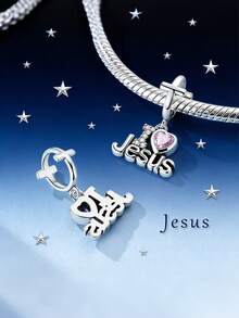 1 Piece Original 925 Sterling Silver Elevate Your Jewelry Collection Pendant, A Perfect Blend Of Minimalist Design And Meaningful Craftsmanship. Expertly Polished For A Brilliant, Long-Lasting Shine, The Pendant Features Delicate Engraved Details That Add Subtle Depth And Personalized - Silver - View 2