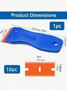 22 piezas Juego de herramientas de raspador de plástico, adecuado para quitar pegatinas de vidrio, calcomanías y película de pintura - A - Ver 12