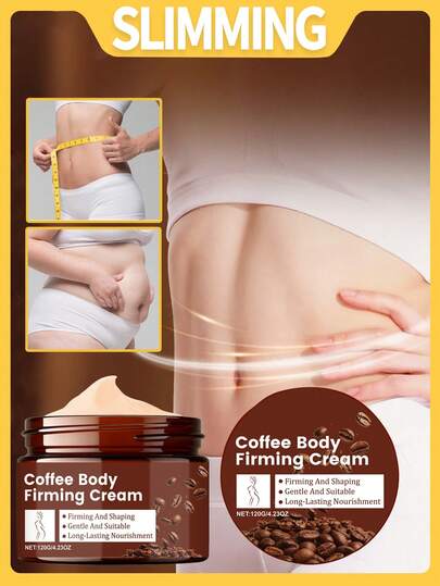 1盒（120克）咖啡香型塑身霜，包含腹部、手臂和大腿塑身霜。滋润并滋养肌肤，令肌肤呈现自然柔嫩光泽。质地轻盈顺滑，易于吸收。适合日常身体护理，方便随身携带。