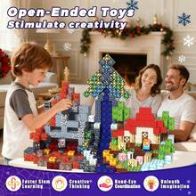 150-300pcs Magnetic Building Blocks Toy Set, Create Hellish Forest Scene - STEM Montessori Sensory Toys For Kids, Suitable For Construction And Creation, Creative Building Toys, Family Interactive Games, Educational Learning Toys, DIY Craft Toys, Classroom Gifts, Back To School & Educational Institution Supplies, Gifts For Boys & Girls 3+ Years Old - Nhiều màu - Xem 4
