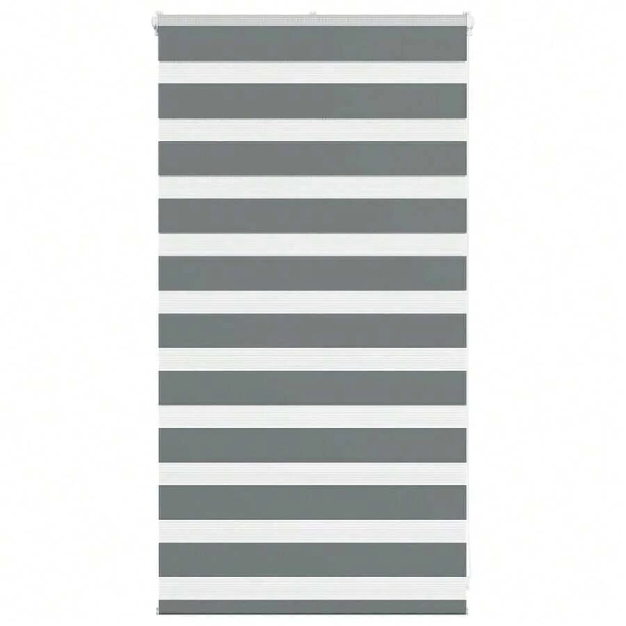 vidaXL Doppelrollo Dunkelgrau 70x100 Cm Stoffbreite 65,9 Cm Polyester