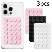 1pc Pink Silicone Suction Cup Phone Grip, Silicone Adhesive Suction Cup Phone Holder, Anti-Slip Sticky Phone Handle, Suitable For Selfie And Video Strong Grip Stand Compatible With IPhone, Android Phone, Gift For Birthday, Family, Friends Gifts Birthday Bathroom Phone Stand Phone Accessories Sticky Stand - Pink - View 11