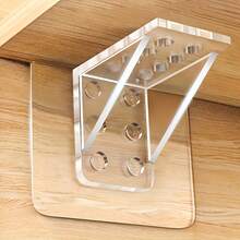 2/4/6/10 szt. Duże samoprzylepne wsporniki półek szafkowych, niebrudzące, z warstwą klejącą, uchwyty na talerze, przezroczyste kołki do półek, uchwyty do półek, uchwyty do szafek, regałów i mebli 7*7 cm - Wielokolorowe - Zobacz 10