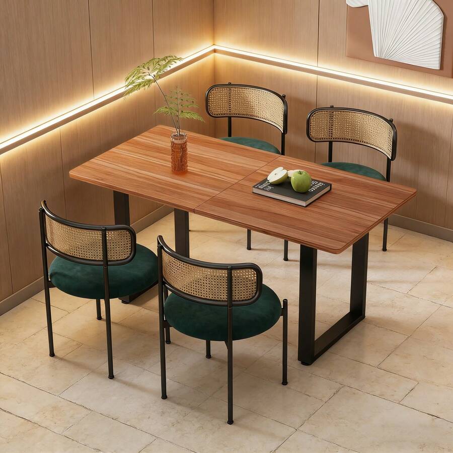 Dining Chairs - Green + Velvet-1 - View 1