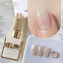 XEIJAYI 12色15毫升冰肤裸色指甲油凝胶，新款玉石奶油透明裸色果冻凝胶套装，清新裸色猫眼凝胶指甲油，可撕拉式UV LED美甲凝胶，适用于美甲沙龙和家庭DIY美甲 - 彩色 - 查看 22