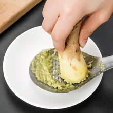 1PC Multifunctional Ginger Grater Spoon, Stainless Steel Garlic Grinder For Cooking & Baby Food Prep(L,S) - Multicolor - View 5