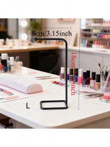 1/50pcs Removable Nail Polish Color Mixing Palette With Metal Display Stand, Transparent Nail Art Sample Sticks With Metal Rings, Wrought Iron Metal Display Rack, Acrylic Nail Art Practice Swatch Color Chart, Suitable For Nail Salons And Home Use - Multicolor - View 12