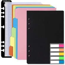 Rancco A5 Planner Inserts 6 Rings Planner Refills Set, 60 Sheet Black Blank To Do List Loose Leaf Paper W/Zipper Pouch, Binder Dividers, Ruler, Index Tab For Journal, Double-Sided, Undated, 8.3x5.6in - BlackBlank - View 1