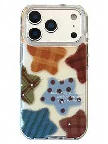 Y2K Cute Star Soft Gel Phone Case, Compatible With IPhone 17 Pro Max, 17 Pro, 17 Air, 17, 15, 16 Pro Max, 14 Pro, 13, 12, 11, Glossy Soft Shell, Gift Packaging - Plaid Stars - View 4