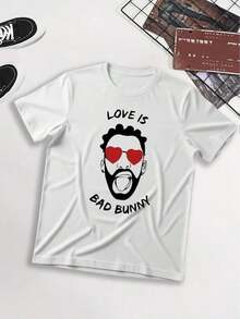 Y2K Tops, Bad Tee Bunny Rabbit Logo Cartoon Crew Graphic Oversized Tee, Streetwear, Vintage, Hip Hop Cute Rebel, Aesthetic, Baggy, Free Shipping - 白色 13 - 查看 1