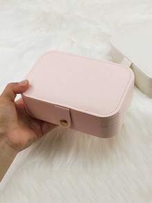 1 PC Portable Travel Jewelry Box, Small Compact Organizer For Earrings, Necklaces, Rings & Small Jewelry - Multicolor - View 6