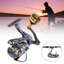 Carrete de pesca giratorio, carrete de pesca de alta velocidad, relación de transmisión, accesorios de pesca - Amarillo - Ver 2