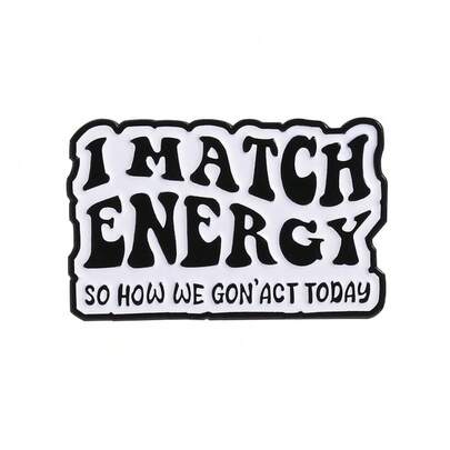 Broche de joyería con alfabeto inglés creativo