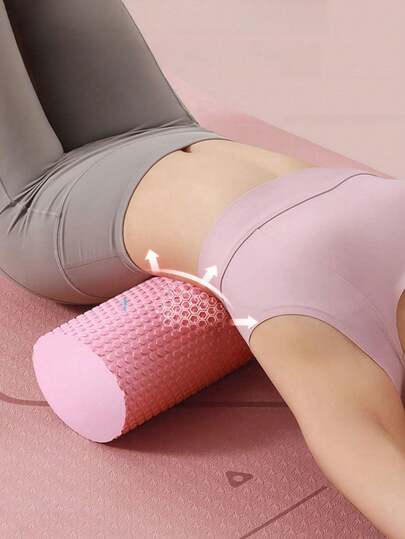 1pc EVA Solid Yoga Roller, Anti-Pressure Smooth Surface Floating Point Yoga Column, Fitness Massage Foam Roller For Muscle Relaxation, Leg Slimming Exercise Cylinder