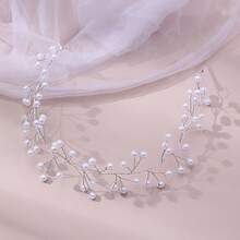 1 pieza Diadema de vidrio elegante, accesorios para el cabello de novia y boda, adecuado para todas las estaciones, accesorios del Día de San Valentín - color - Ver 12