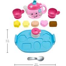Fisher-Price Toddler Toy Laugh Learn Sweet Manners Tea Set With Music Lights For Educational Pretend Play Ages 18+ MonthsChildren's Joyful Toys, Essential Toys - FrustrationFreePackaging - View 6