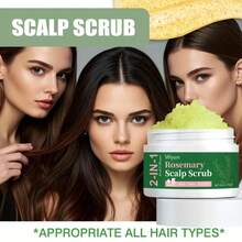 50克二合一头皮磨砂膏，蕴含海盐和迷迭香提取物，深层清洁，物理去角质，水杨酸和生物素，清爽控油，丰盈滋养，适合所有发质。 - 正裝 - 查看 5