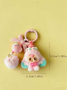Novo Chaveiro Fofo Mini de Pelúcia e Plástico, Acessório de Moda Cartoon, Pingente de Bolsa, Adequado para Festa, Feriado, Pequeno Presente - Multicolorido - Visão 9