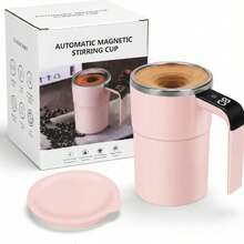 Automatic Magnetic Stirring Coffee Mug New Self Stirring Mug Electric Protein Shaker Bottle Stainless Steel Mixing Cup - White - View 2