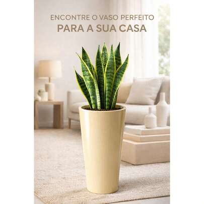 Vaso Coluna Ibiza 40cm De Polietileno Decoração de ambientes para plantas de diversas cores