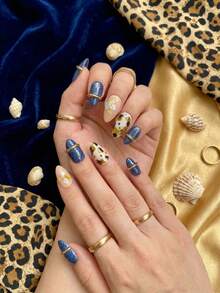 UÑAS PRESS-ON - Azul Marino - Ver 2