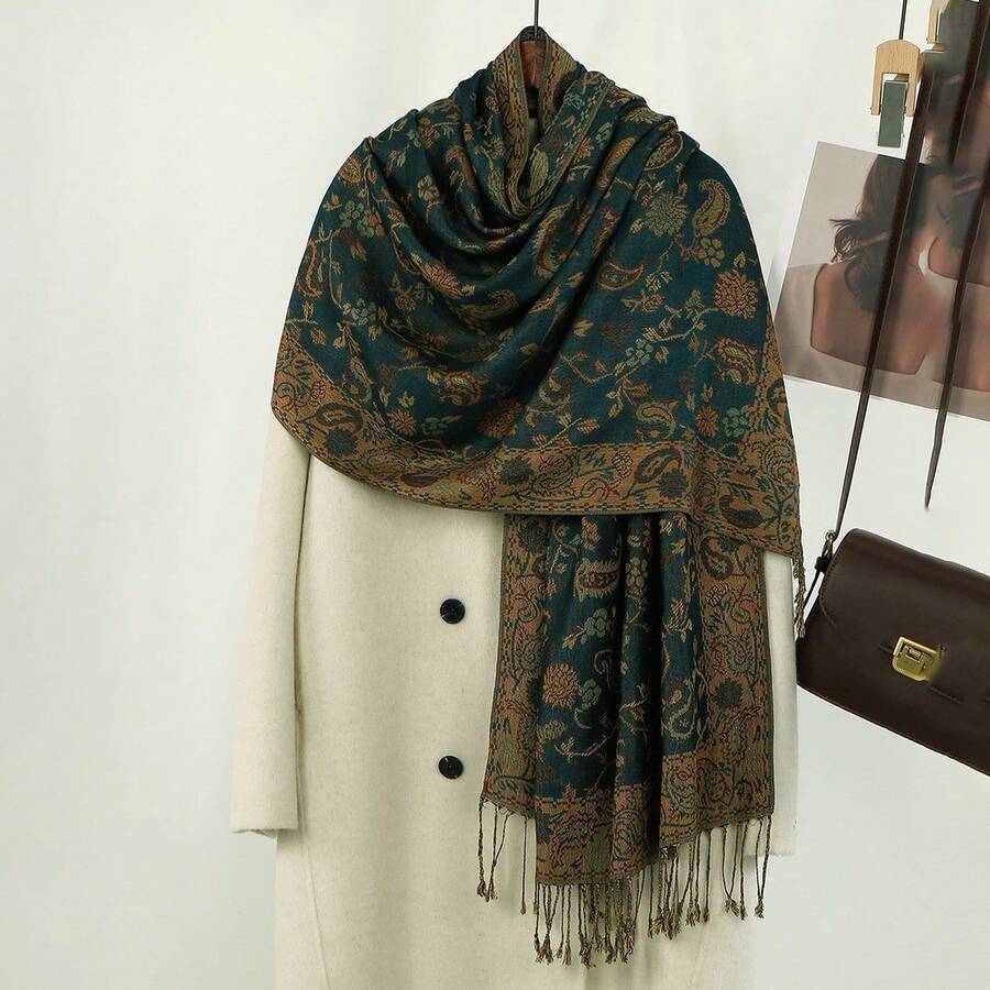 Women Shawls - VS987-2#Dark Green - View 1