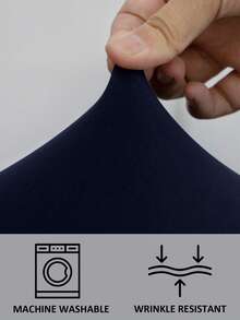 1pc Solid Color Modern Minimalist Stretch Polyester Sofa Cover, Removable And Machine Washable, Suitable For Living Room, Dining Room, Study, Bedroom, Home Use - Dark Blue - View 4