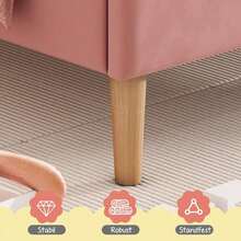 Kids Bed Frames, Headboards & Footboards - Pink + Velvet + 90cm*200cm - View 6
