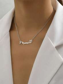 Mama Love Silver-Tone Women's Watch Jewelry Set - Watch + Letter Necklace + LOVE Bracelet, Gentle Elegant Daily Matching, Ideal Mother's Day, Valentine's Day, New Year Gift - Silver - View 11