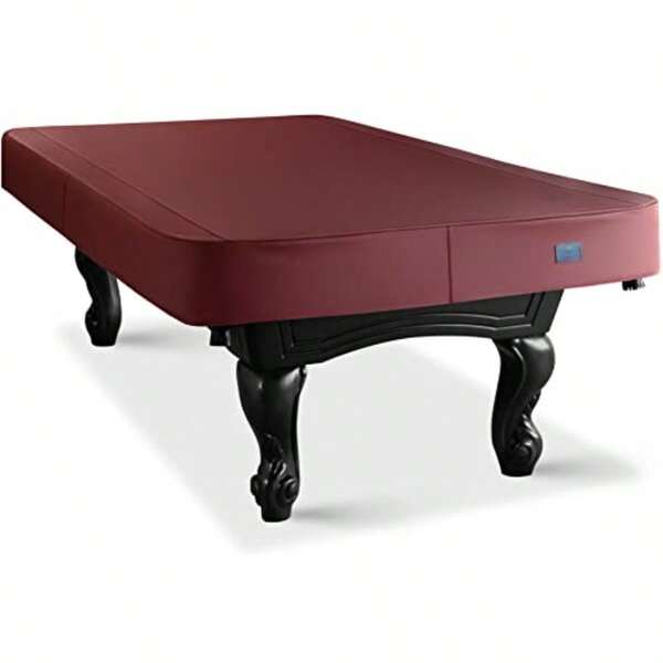 Odwmwhuh  BEARCOVER Heavy Duty Leatherette Billiard Pool Table Cover Waterproof And Tearproof Cover For Pool Table 7/8/9FT 10 Colors Available (9 Feet/Bordeaux Red)