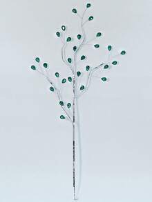 1pc Sparkling Rhinestone Floral Branch Artificial Flower, Exquisite Faux Plant Bouquet, Durable And Maintenance-Free, Suitable For Wedding Decoration, Holiday Party Vase Filler, Home Desktop Decor - Multicolor - View 10