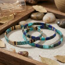 1 Pieza Brazalete De De Perlas De Arroz De Estilo Bohemio - Multicolor - Ver 12