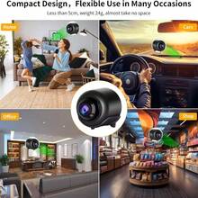 迷你1080P无线安防摄像头，轻巧便携，图像清晰，支持移动侦测，高品质 - 黑色 - 查看 10