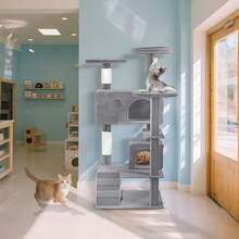 Cat Trees & Condos - Light Grey - View 6