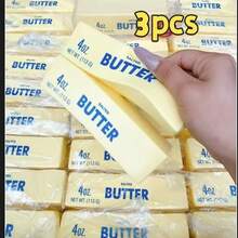 1/3 Pcs Soft & Chewy Butter Stick Stress Relief Toy, Slow Recovery Squishy For Anxiety Relief & Focus, Perfect For Birthday Gifts, Party Presents, Best Gifts, Holiday Tokens, Sock Gifts, Party Accessories, Collectibles, And Prank Games! - Multicolor - View 9