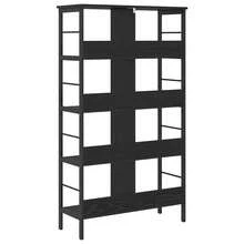 vidaXL Bücherregal Schwarz Eichen-Optik 82 X 32 X 144,5 Cm - Schwarz - Übersicht 7