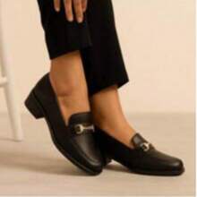 Sapato Mocassim Feminino Bico Quadrado  Original - Preto - Visão 7