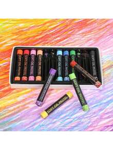 Mobee P-3410C 欧洲标准，材质坚固，色彩鲜艳，柔软易涂色，12/24/36色软油画棒套装，专业工厂批发，适用于专业绘画、插画，开学季必备 - 套裝 - 查看 5