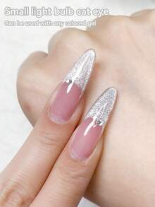 AiFer 美甲小灯泡通用水晶猫眼指甲油凝胶 2026 款超闪爆炸超亮多功能猫眼美甲沙龙专用 UV 光疗胶 - 銀色 - 查看 6