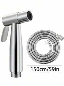 Bộ vòi xịt vệ sinh cầm tay áp lực cao - Bộ vòi xịt vệ sinh gắn tường - Vòi xịt vệ sinh cầm tay bao gồm vòi xịt cầm tay, ống mềm dài 59 inch và giá đỡ gắn tường không cần khoan - Cấu tạo bằng nhựa bền chắc - Thiết kế đa chức năng - Tăng cường hiệu quả làm sạch phòng tắm - Thiết kế tối giản, thanh lịch - Lý tưởng cho nhà ở, khách sạn, căn hộ, ký túc xá, phòng tắm và nhà vệ sinh xe RV - Phụ kiện thiết yếu cho phòng tắm và phòng vệ sinh hiện đại - Món quà hoàn hảo cho việc cải tạo phòng tắm - Bạc - Xem 17