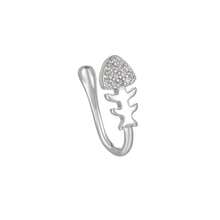 Joyería de nariz nueva de , estilo europeo, clip de nariz popular sin perforación, joyería de nariz de moda con incrustaciones de cobre y zirconia al por mayor - EGJ0091 Blanco K - Ver 13