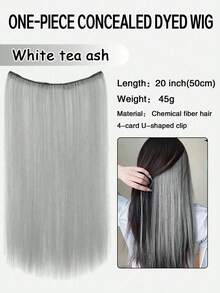 20 Inch 1-Piece 4-Clip Multi-Color Vibrant Bright Long Straight Synthetic Fiber Wig For Music Festival Halloween Party - Multicolor - View 19