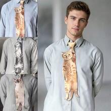 Men's Tie, 3D Fish Design Necktie Novelty Animal Pattern, Satin Fabric, Men's Fashion Tie For Wedding And Party - Multicolor - View 4