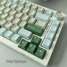 132 Keys Lime Haze Keycaps, GMK Doubleshot Injection Molded PBT Keycaps, Cherry Profile - Lime Mist - View 4
