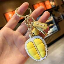 1pc Korean Cute Ins Style Avocado Keychain, Lemon Orange Fruit Couple Doll Pendant Gift - Multicolor - View 9