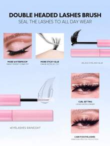 GROINNEYA 12 Pairs False Eyelashes Set, DIY Eyelash Extension Kit, Individual Lashes Extension Set, Full Set Fake Eyelashes, Makeup False Lashes - Black - View 7